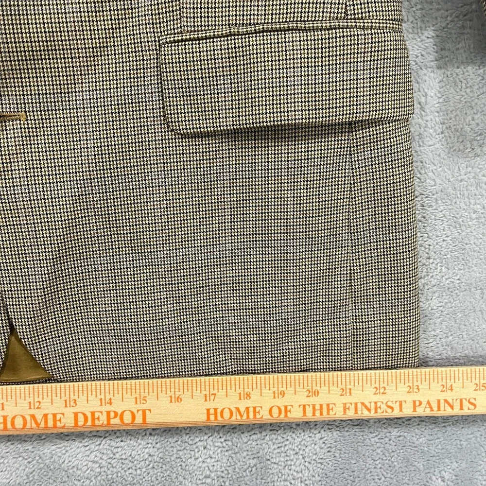 Alexandre London Savile Row Blazer 42S Houndstooth 100% Wool‎ Preppy